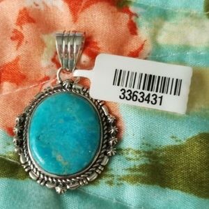 Kingmaker turquoise pendant sterling